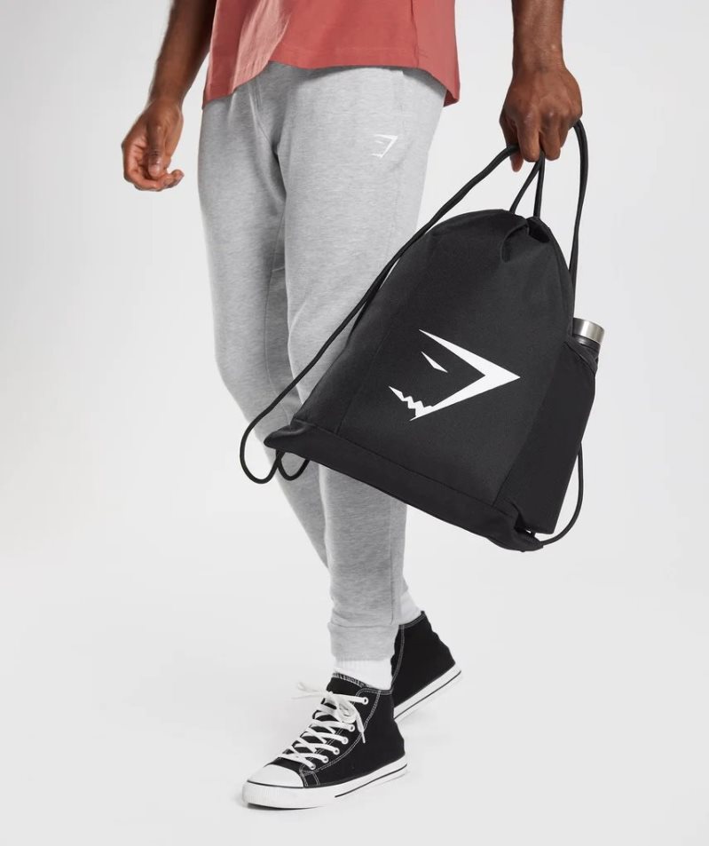 Gymshark Sharkhead Gymsack Bucket Bags Black | CA A01386